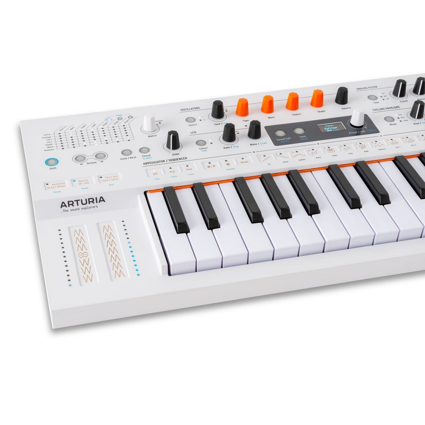  Arturia MiniFreak Vocoder 37-Key Hybrid Synthesizer, White(Arturia Minifreak Vocoder 37 Key Hybrid Synthesizer White)