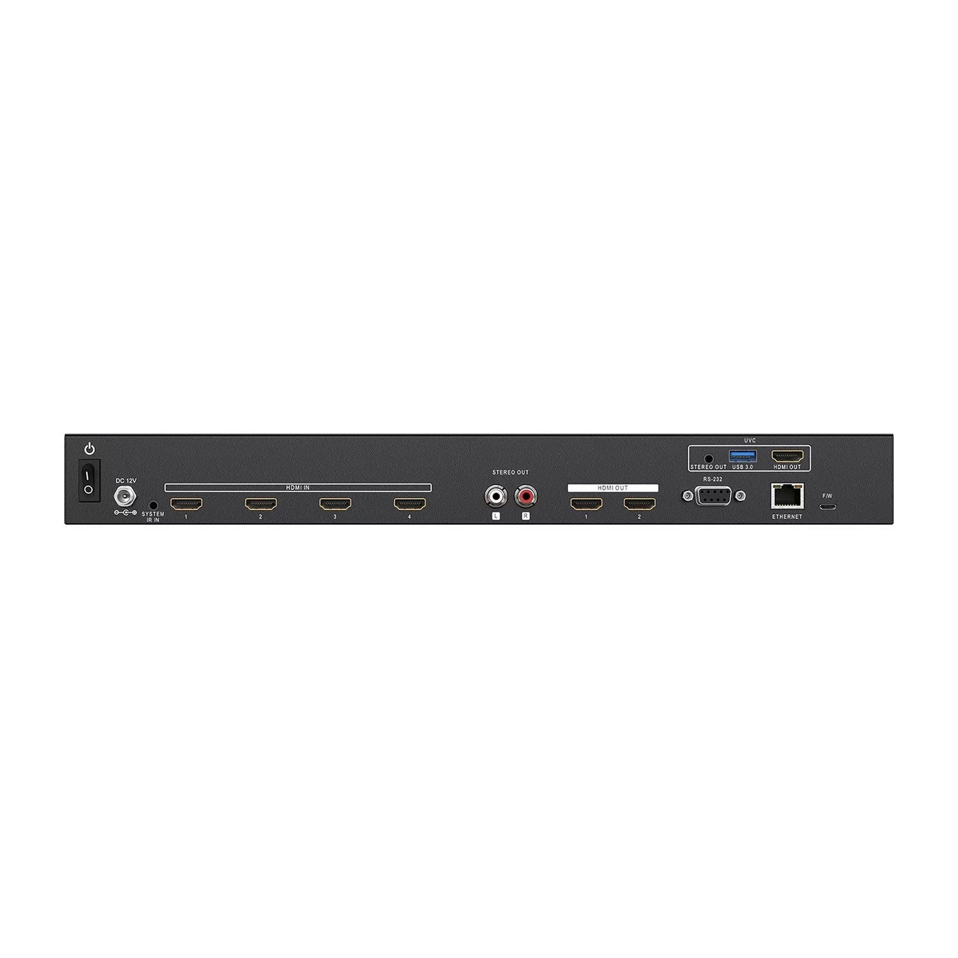  BZBGEAR BG-UHD-QVP-4X2 4K/UHD 4X2 Seamless Multiviewer/Presentation Switcher/Scaler(Bzbgear Bg Uhd Qvp 4x2 4k Uhd 4x2 Seamless Multiviewer Presentation Switcher Scaler)
