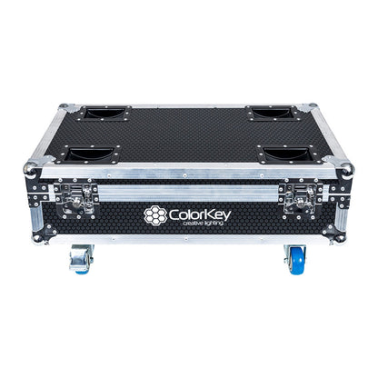  ColorKey 8-Piece Carrrying Capacity Charging Flight Case With Casters For MobilePar Mini HEX4(Colorkey 8 Piece Carrrying Capacity Charging Flight Case With Casters For Mobilepar Mini Hex4)