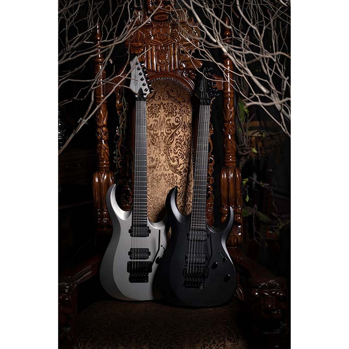  Cort X500 Menace Multi-Scale 6-string Electric Guitar, Black Satin(Cort X500 Menace Multi Scale 6 String Electric Guitar Black Satin)