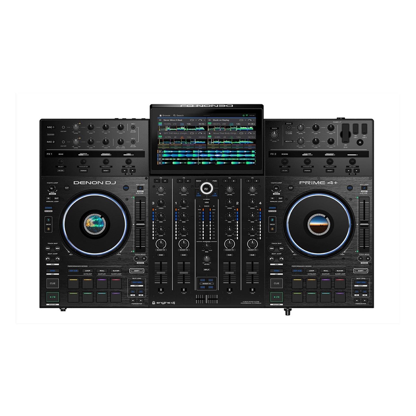  Denon DJ PRIME 4+ 4-Deck Standalone DJ Controller/Mixer System(Denon Dj Prime 4 4 Deck Standalone Dj Controller Mixer System)