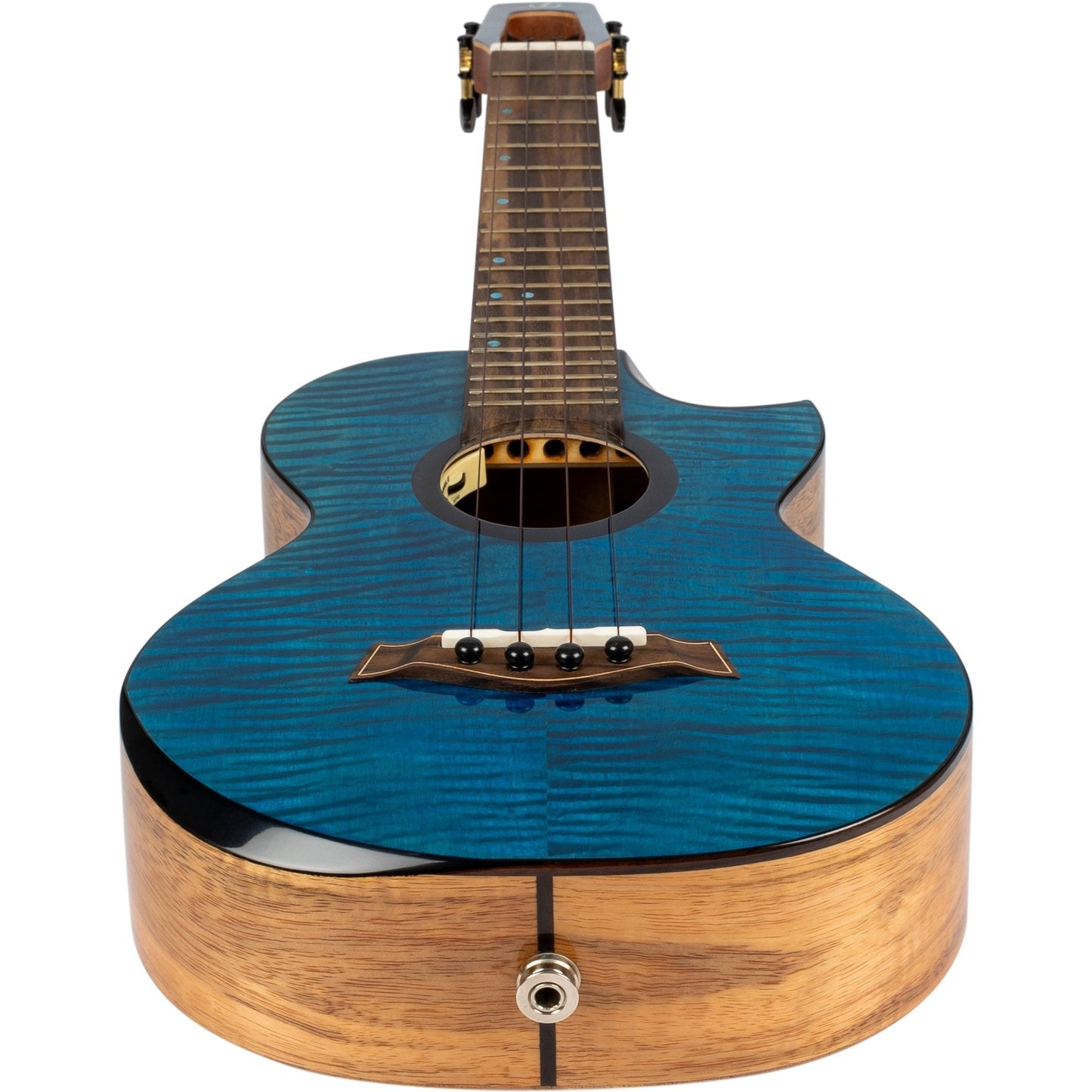  Flight Comet EQ-A Tenor Solid Flamed Maple Rosewood Ukulele, Blue(Flight Comet Eq A Tenor Solid Flamed Maple Rosewood Ukulele Blue)