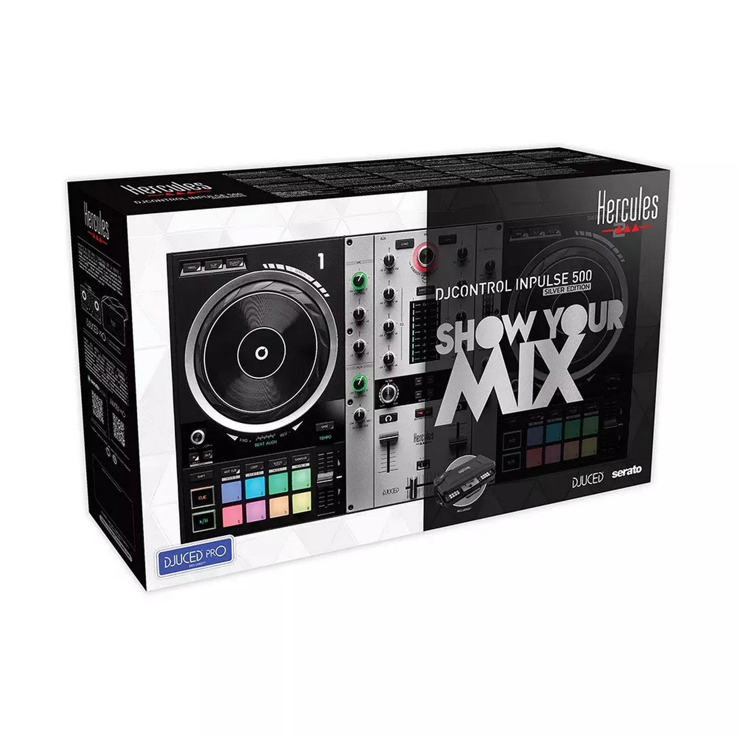  Hercules DJControl Inpulse 500 2-Channel USB DJ Controller, Limited Edition Silver(Hercules Djcontrol Inpulse 500 2 Channel Usb Dj Controller Limited Edition Silver)