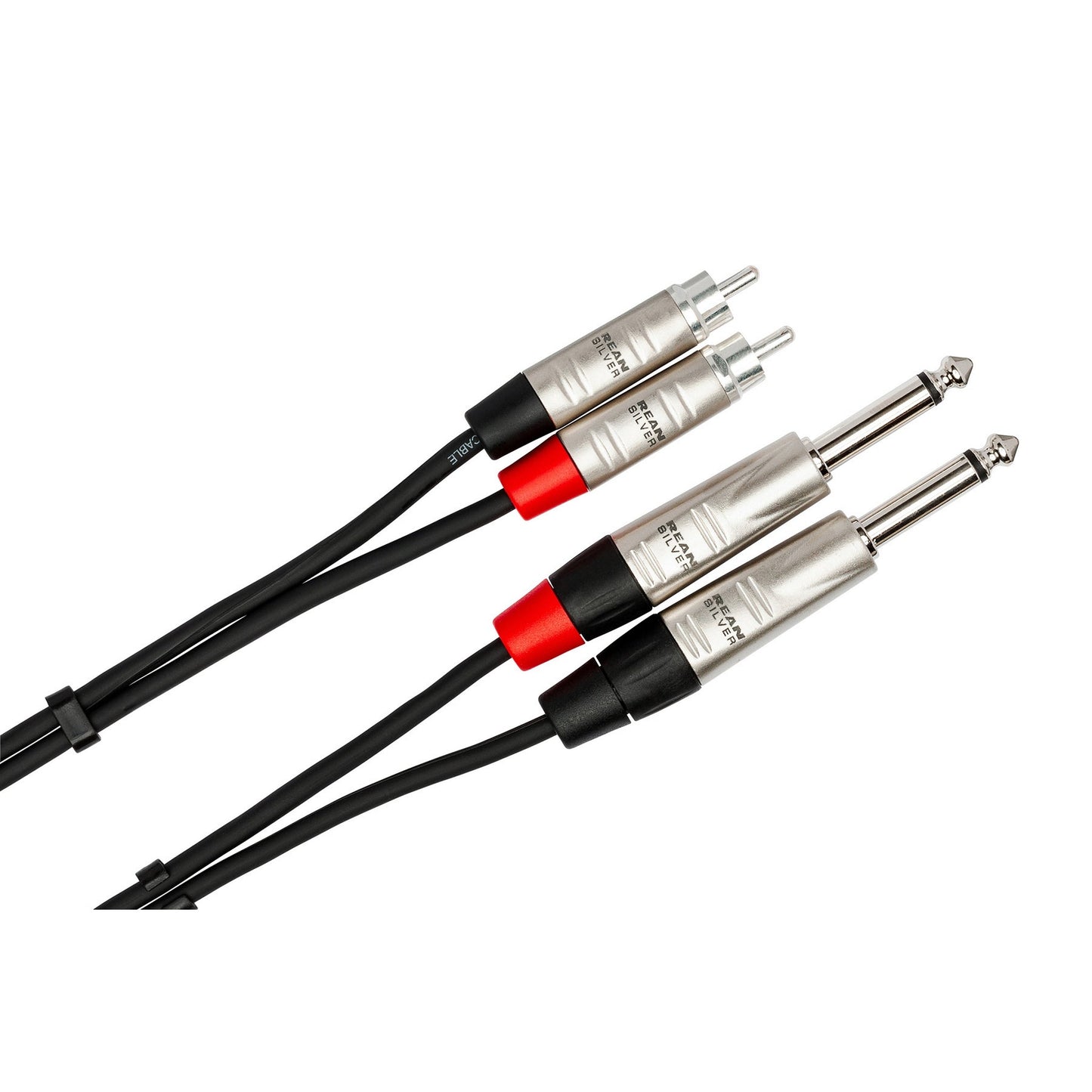  Hosa HPR-015X2 Dual REAN 1/4-Inch TS To RCA Pro Stereo Interconnect Cable, 15-Feet(Hosa Hpr 015x2 Dual Rean 1 4 Inch Ts To Rca Pro Stereo Interconnect Cable 15 Feet)