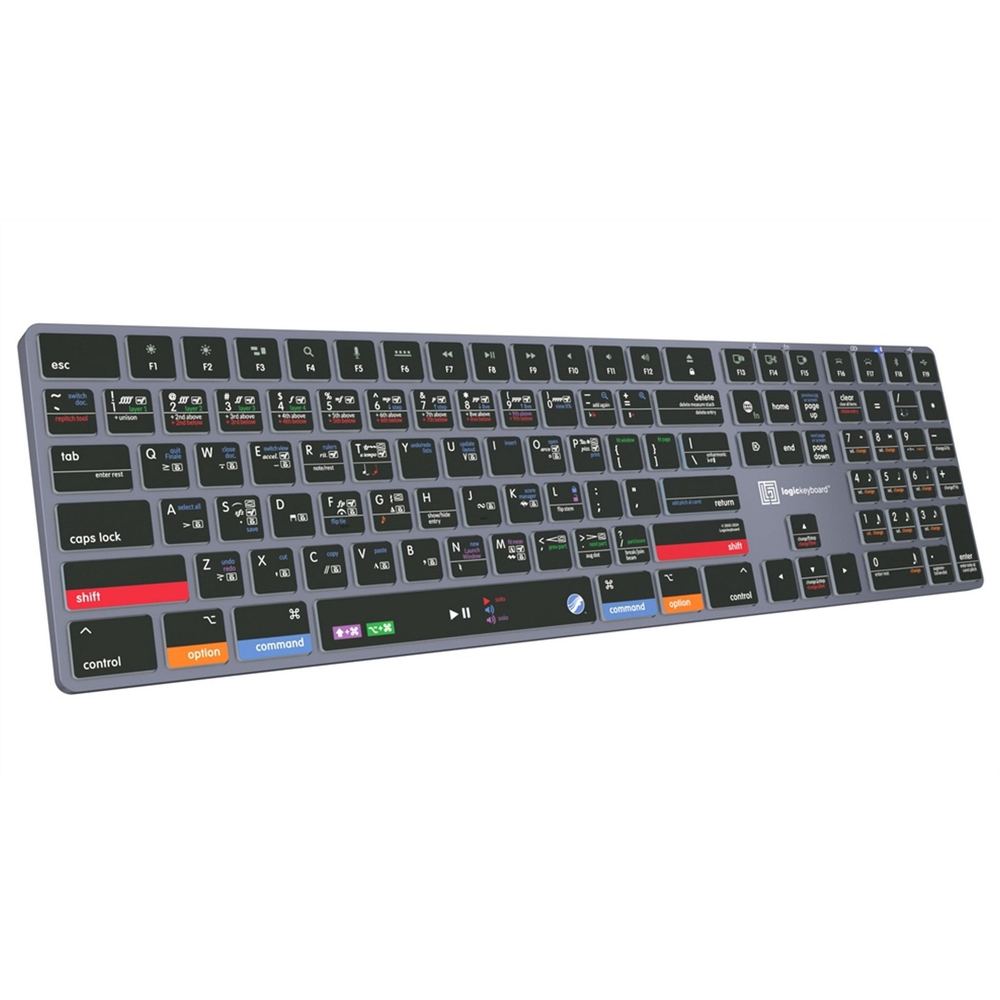  Logickeyboard Mac MakeMusic Finale TITAN Wireless Backlit Keyboard(Logickeyboard Mac Makemusic Finale Titan Wireless Backlit Keyboard)