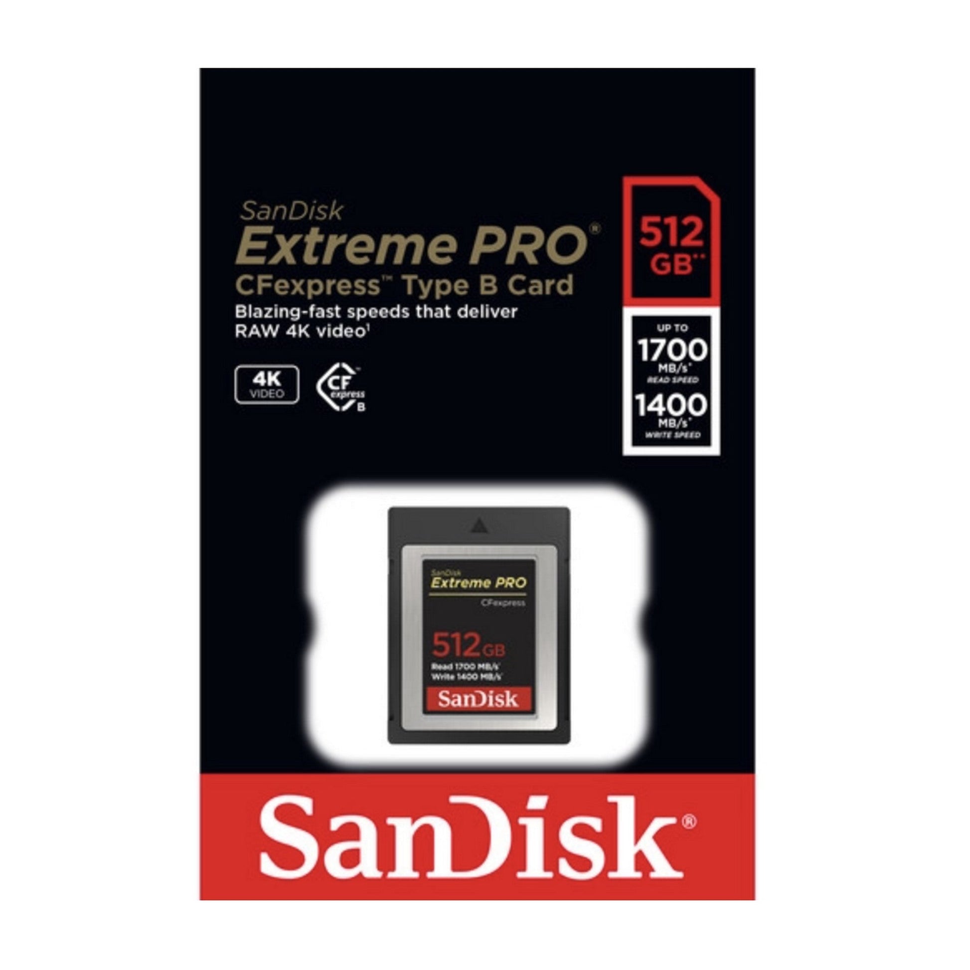  SanDisk Extreme PRO CFExpress Card Type B, 512GB(Sandisk Extreme Pro Cfexpress Card Type B 512gb)