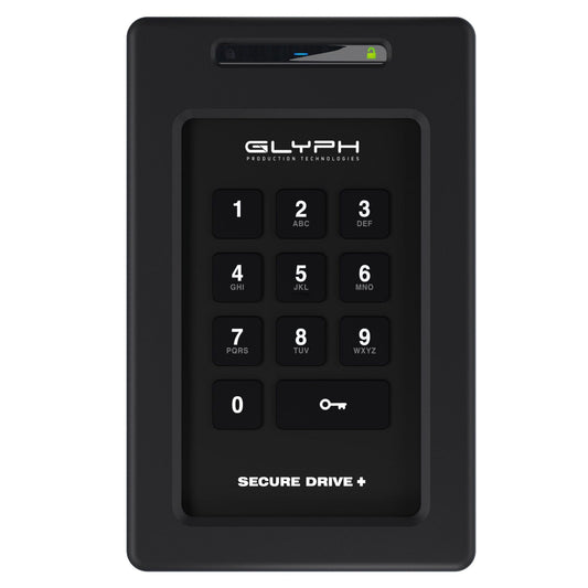  Glyph SecureDrive+ Bluetooth External SSD With Keypad, 2TB(Glyph Securedrive Bluetooth External Ssd With Keypad 2tb)