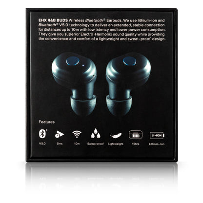  Electro-Harmonix EHX R&B Wireless Earbuds With 5 Hours Of Playtime(Electro Harmonix Ehx Rb Wireless Earbuds With 5 Hours Of Playtime)