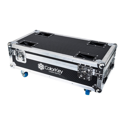  ColorKey 8-Piece Carrrying Capacity Charging Flight Case With Casters For MobilePar Mini HEX4(Colorkey 8 Piece Carrrying Capacity Charging Flight Case With Casters For Mobilepar Mini Hex4)