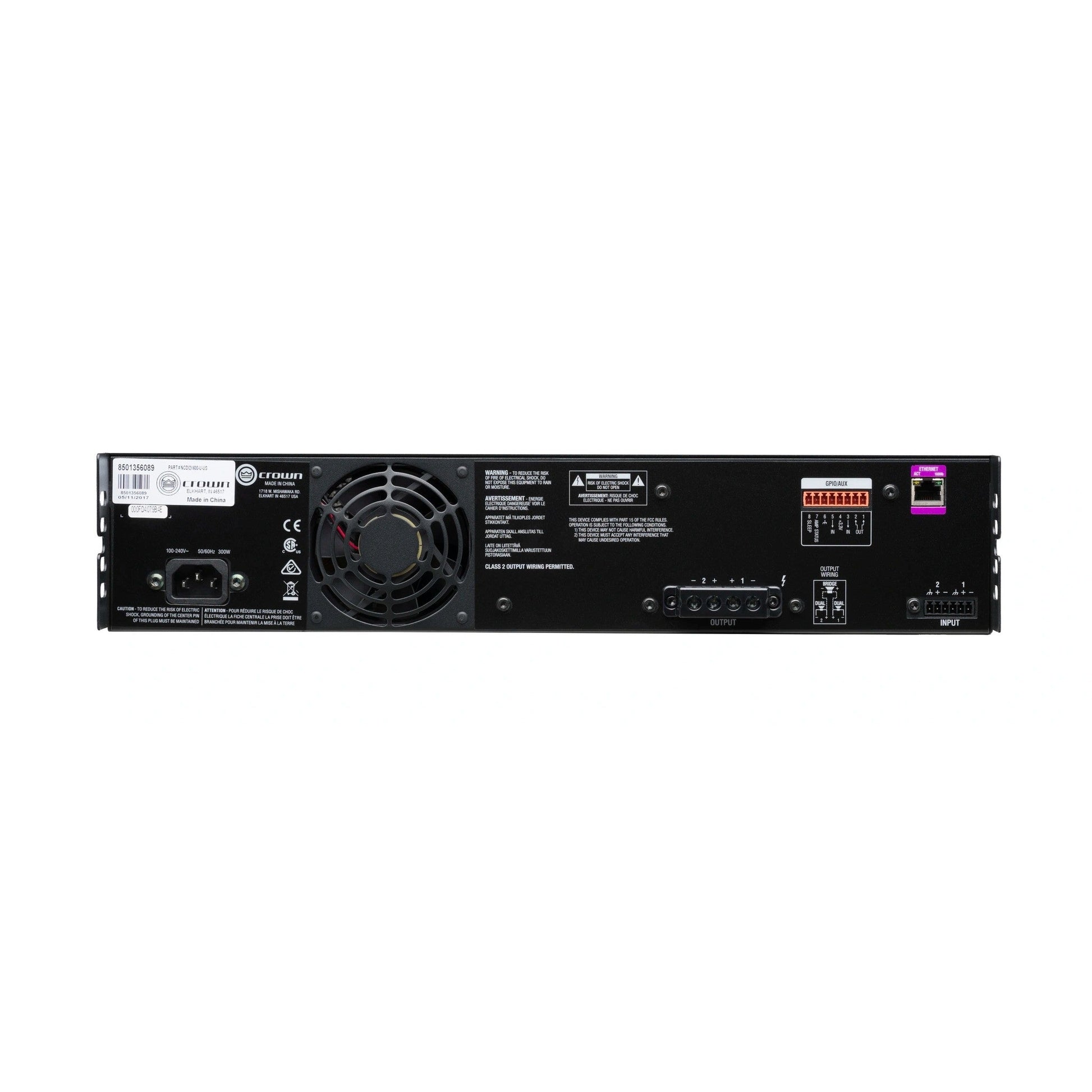  Crown CDi2x600BL 600W 2-Channel Analog Power Amplifier(Crown Cdi2x600bl 600w 2 Channel Analog Power Amplifier)