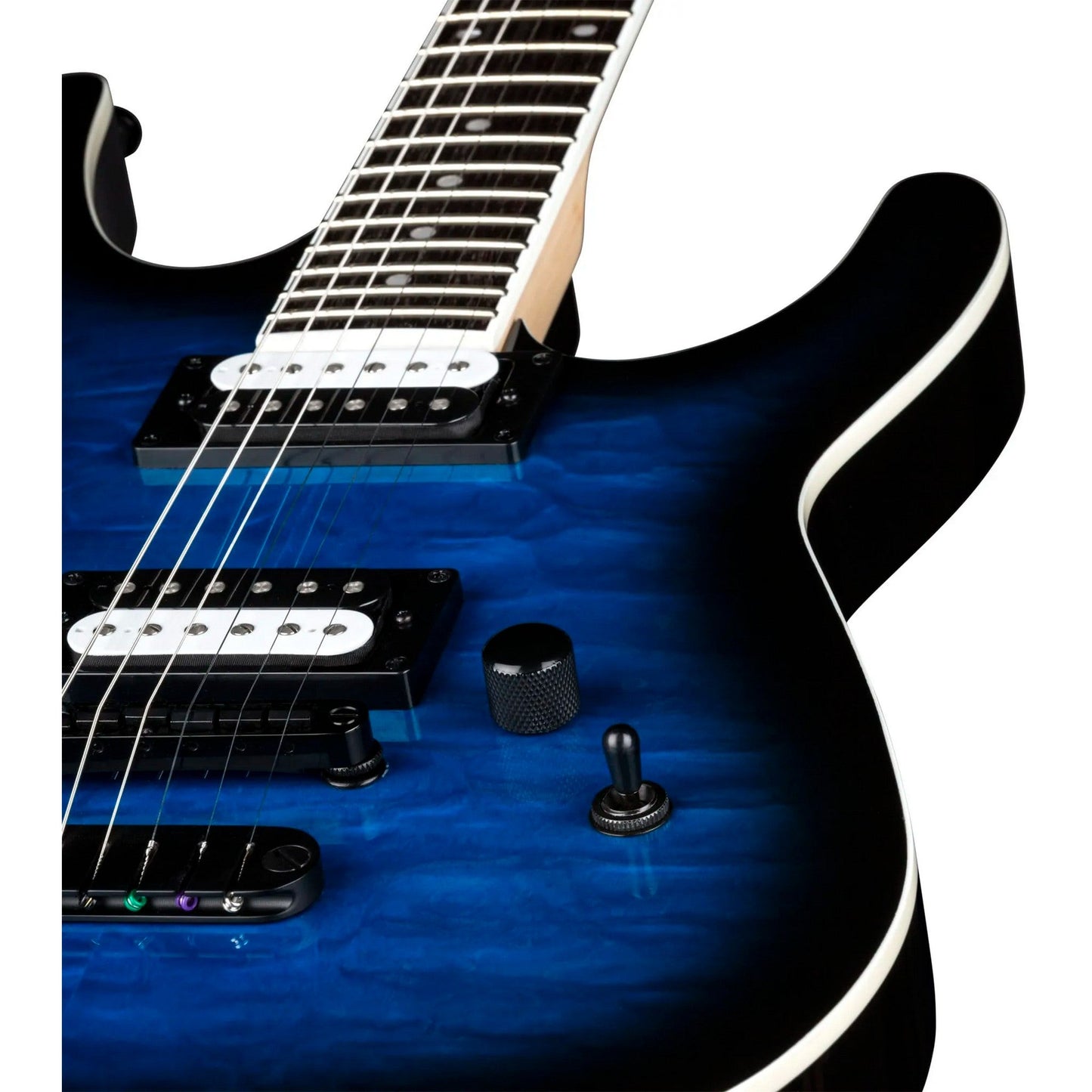  Dean Guitars MD X Quilt Maple Trans Blue Burst Electric Guitar(Dean Guitars Md X Quilt Maple Trans Blue Burst Electric Guitar)
