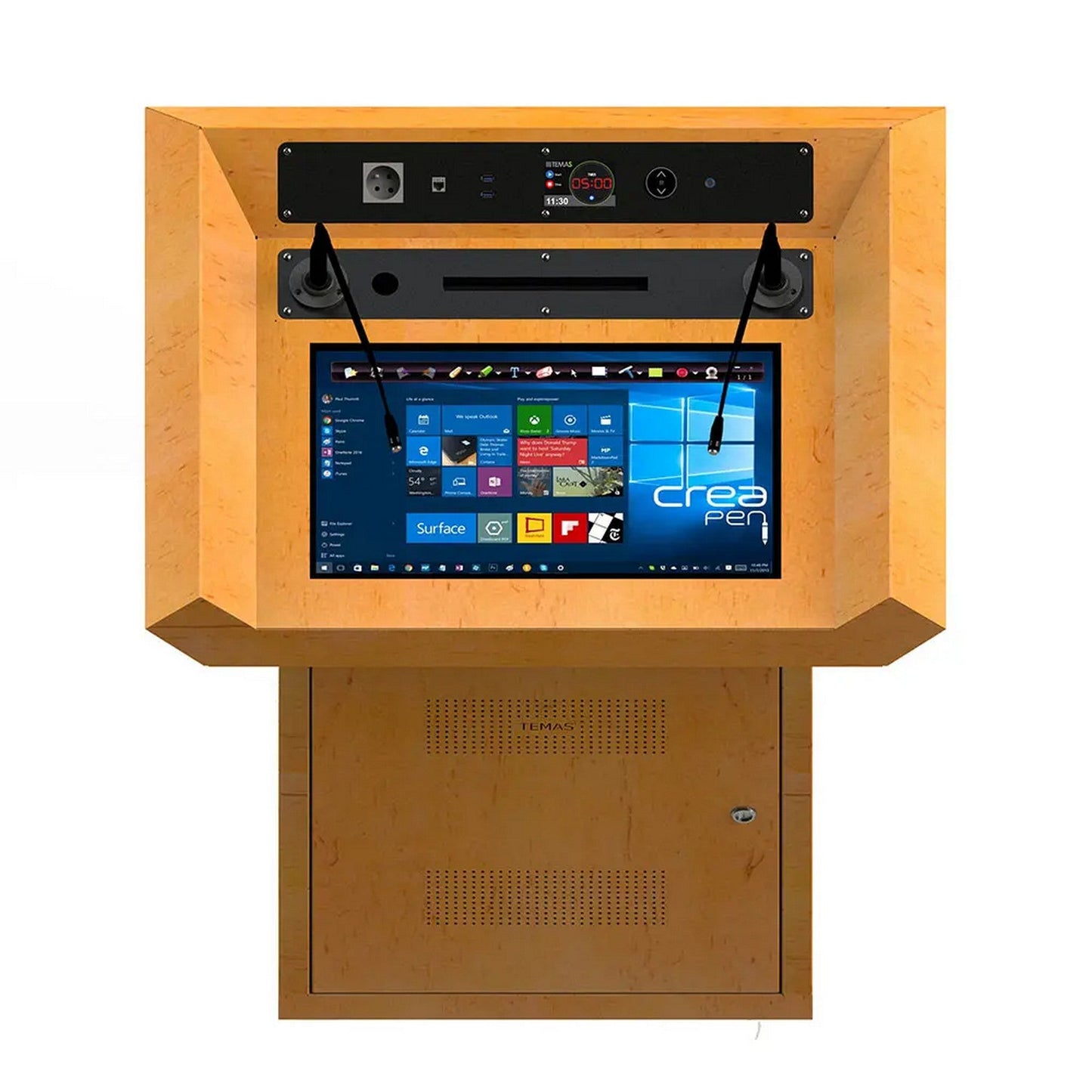  TEMAS TW23P 22-Inch Speaker Screen And 32-Inch Front Screen Digital Lectern(Temas Tw23p 22 Inch Speaker Screen And 32 Inch Front Screen Digital Lectern)