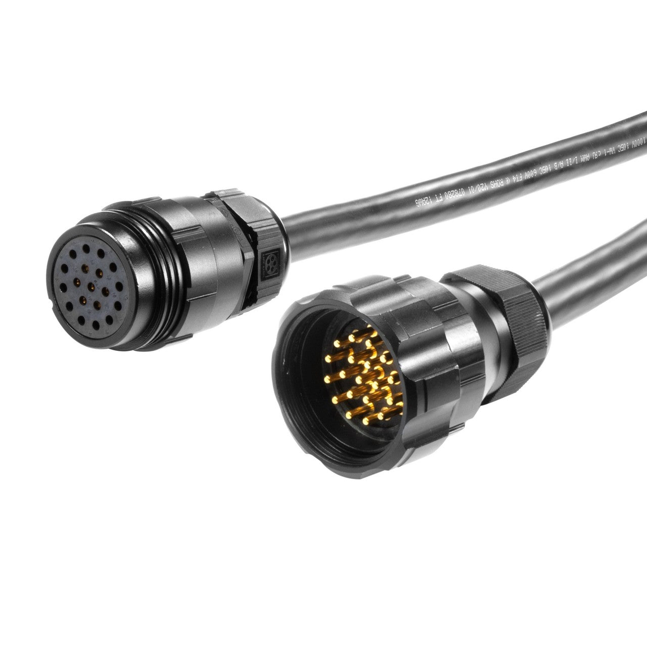  Elite Core 19 Pin Soco Extension Male To Female Lighting Power Cable With CEEP Connector, 50 Foot(Elite Core 19 Pin Soco Extension Male To Female Lighting Power Cable With Ceep Connector 50 Foot)