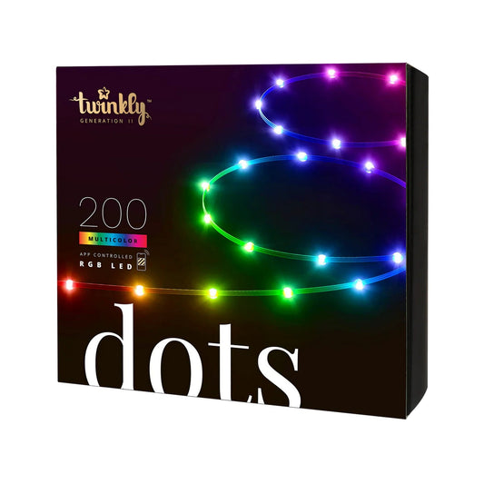  Twinkly Dots 200L RGB Decoration Wire, 32.8-Feet Long, Transparent Wire(Twinkly Dots 200l Rgb Decoration Wire 32 8 Feet Long Transparent Wire)