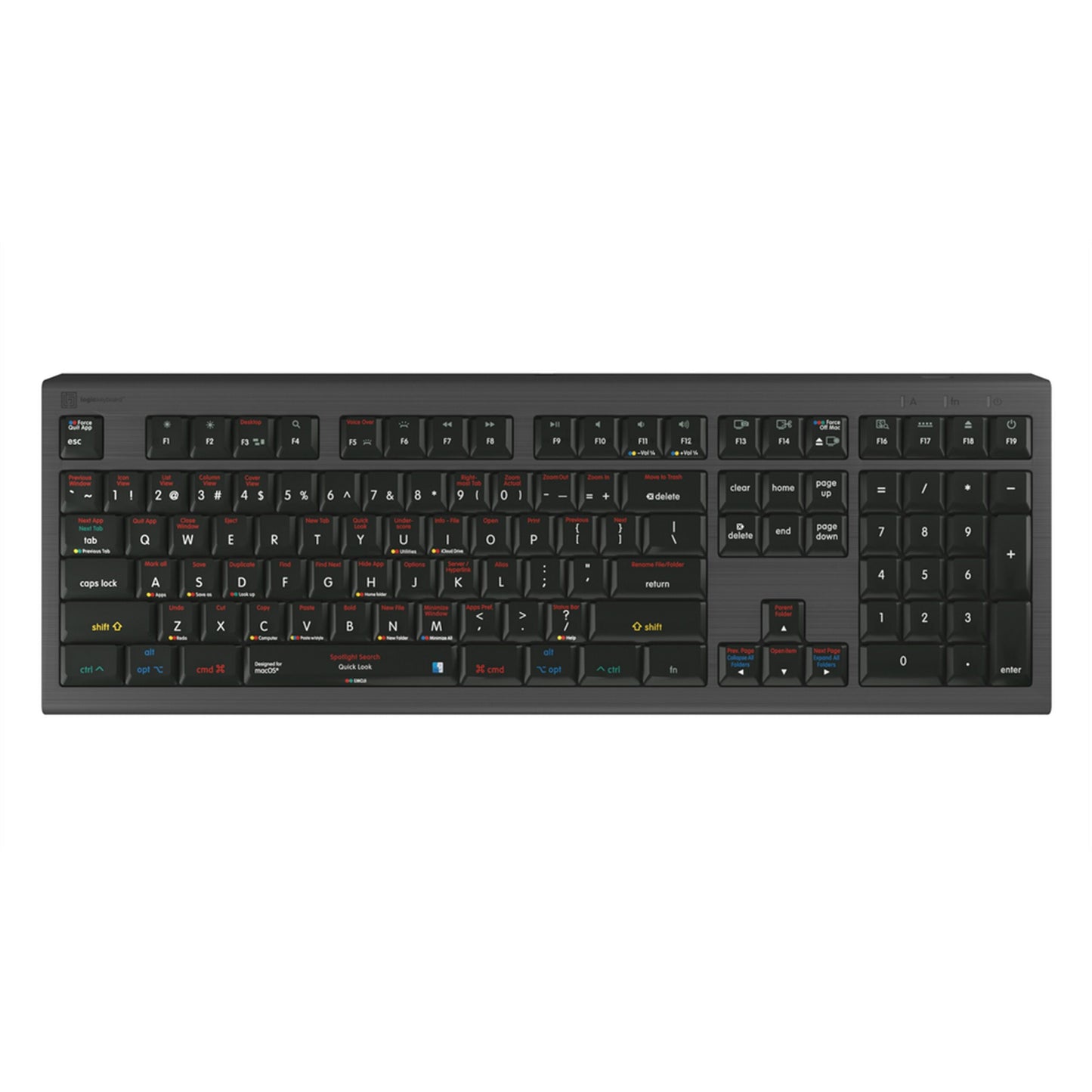  Logickeyboard MacOS X Shortcuts MAC Astra 2 Backlit Shortcut Keyboard(Logickeyboard Lkb Osx A2m Us Macos X Shortcuts Mac Astra 2 Backlit Shortcut Keyboard)