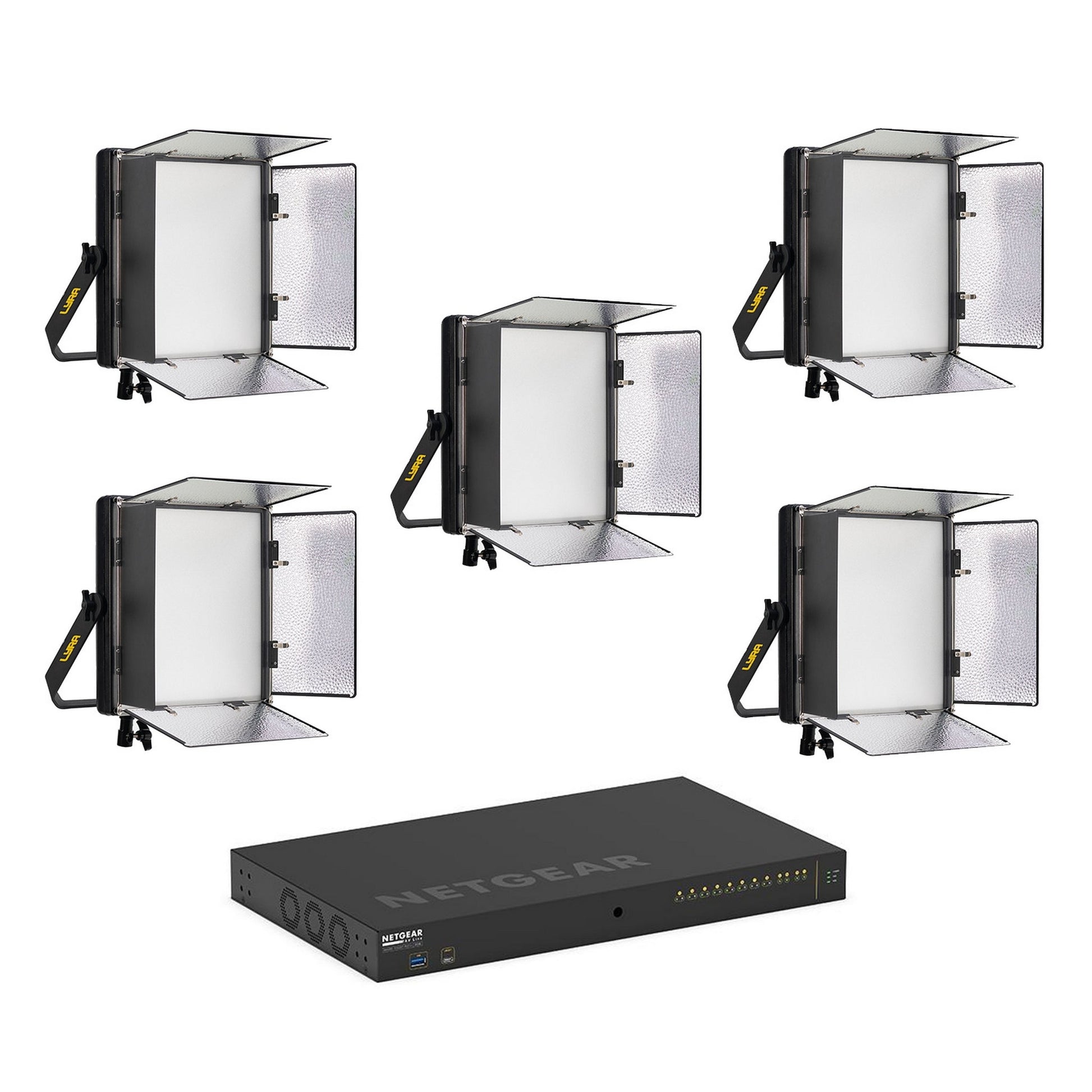  Ikan LBX10-POE-5L-1S Lyra POE 1 X 1 Bi-Color Studio Panel Soft LED Lights With PoE++ Switcher(Ikan Lbx10 Poe 5l 1s Lyra Poe 1 X 1 Bi Color Studio Panel Soft Led Lights With Poe Switcher)