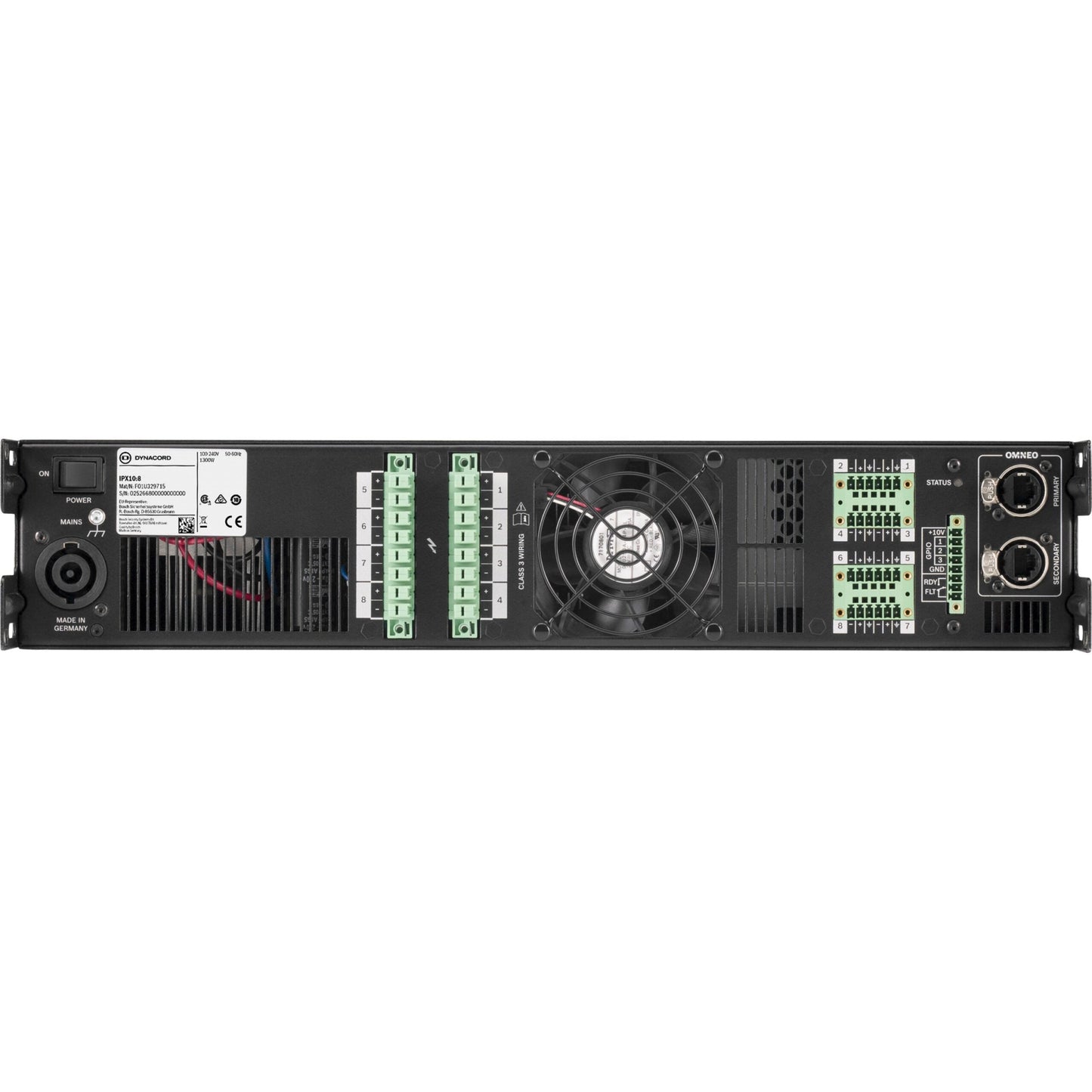  Dynacord IPX10:8 8 X 1250W Multi-Channel Installation DSP Class-D Amplifier(Dynacord Ipx108 8 X 1250w Multi Channel Installation Dsp Class D Amplifier)