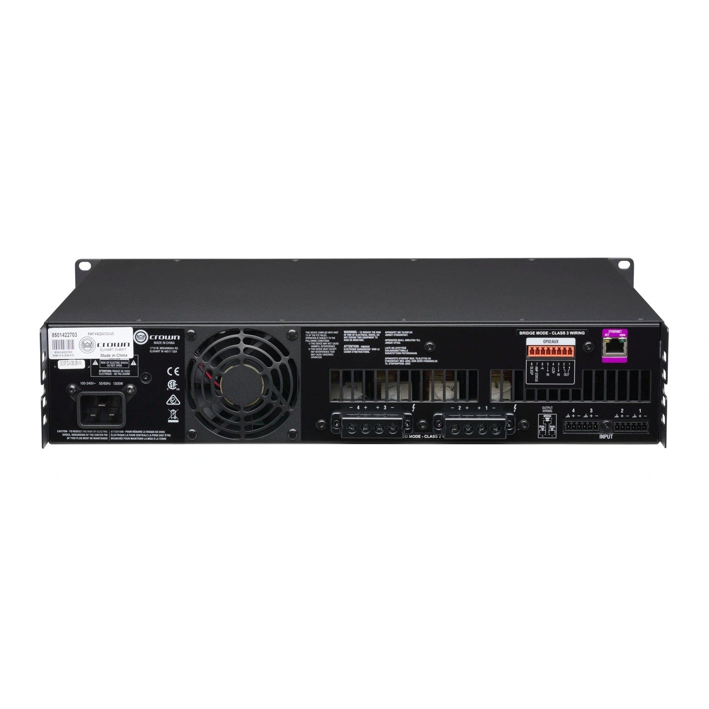  Crown CDi4x1200 1200W 4-Channel Analog Power Amplifier(Crown Cdi4x1200 1200w 4 Channel Analog Power Amplifier)