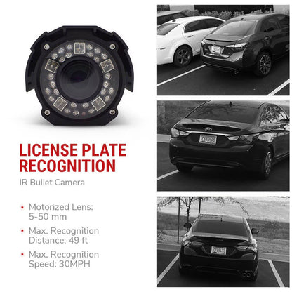  IC Realtime 2MP HD-AVS Outdoor Mid-Size License Plate Recognition Bullet Camera W/Varifocal Lens(Ic Realtime 2mp Hd Avs Outdoor Mid Size License Plate Recognition Bullet Camera W Varifocal Lens)