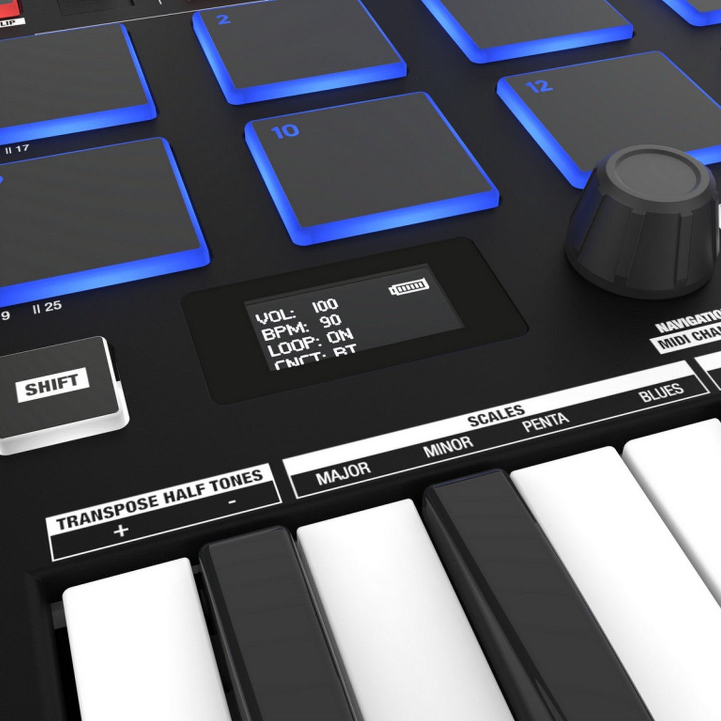  Reloop Keypad Pro 25-Key MIDI DAW Workstation Controller(Reloop Keypad Pro 25 Key Midi Daw Workstation Controller)