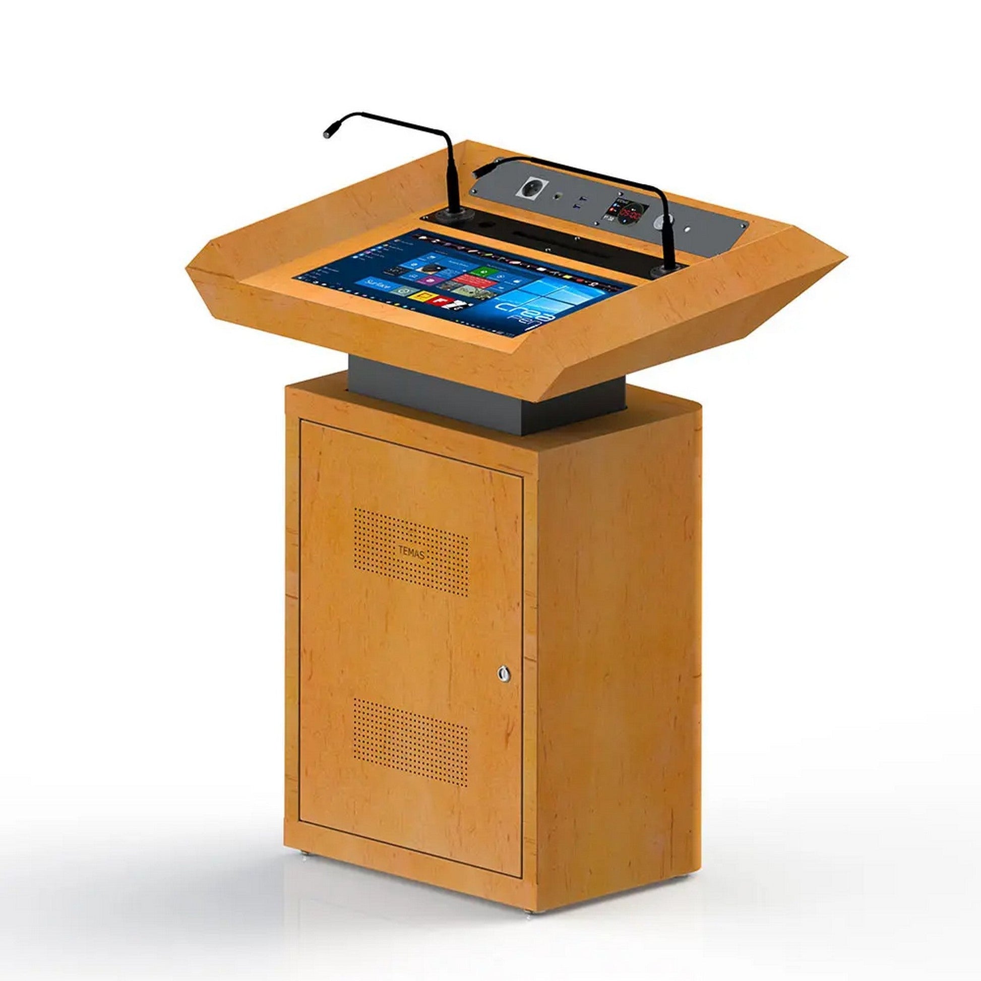  TEMAS TW23P 22-Inch Speaker Screen And 32-Inch Front Screen Digital Lectern(Temas Tw23p 22 Inch Speaker Screen And 32 Inch Front Screen Digital Lectern)