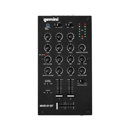  Gemini MXR-01BT 2 Channel Bluetooth DJ Mixer(Gemini Mxr 01bt 2 Channel Bluetooth Dj Mixer)