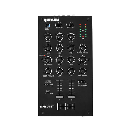  Gemini MXR-01BT 2 Channel Bluetooth DJ Mixer(Gemini Mxr 01bt 2 Channel Bluetooth Dj Mixer)