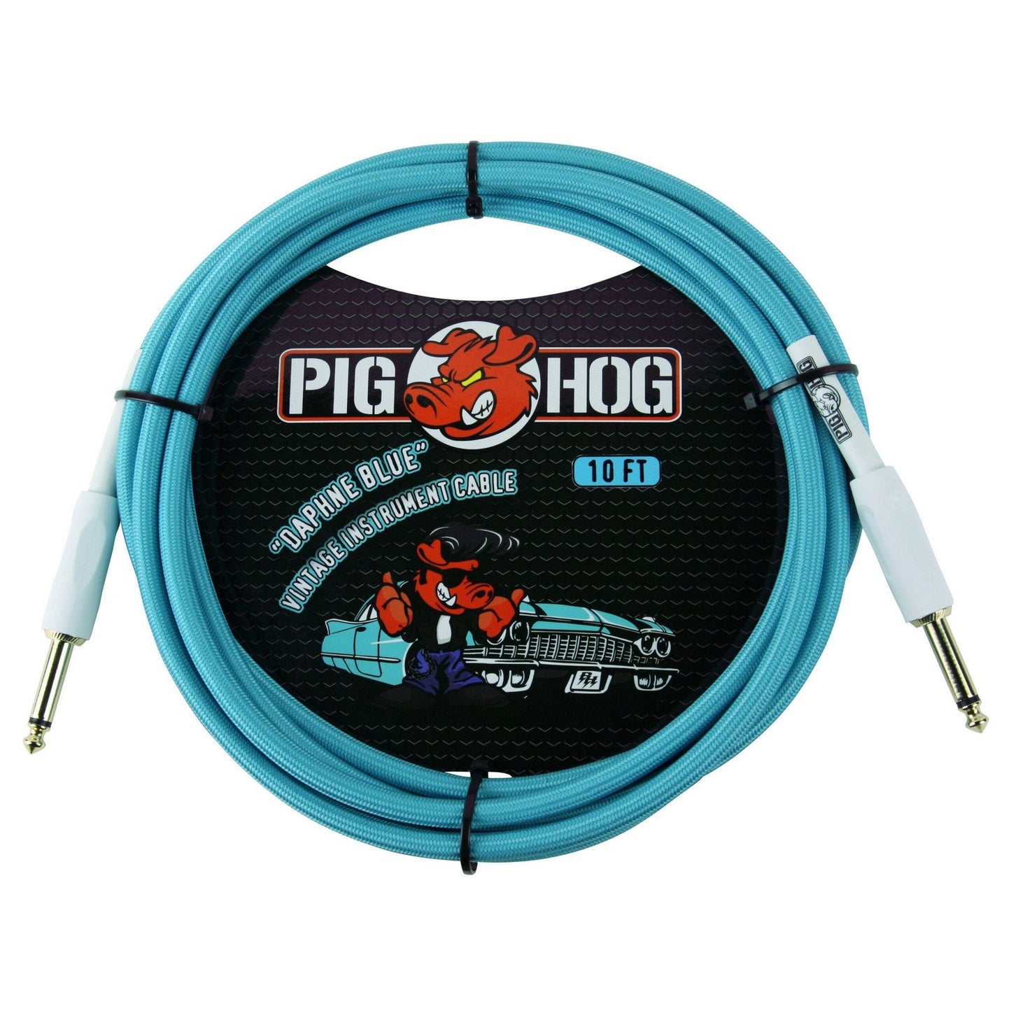  Pig Hog PCH20DB "Daphne Blue" Instrument Cable, 20ft(Pig Hog Pch20db Daphne Blue Instrument Cable 20ft)