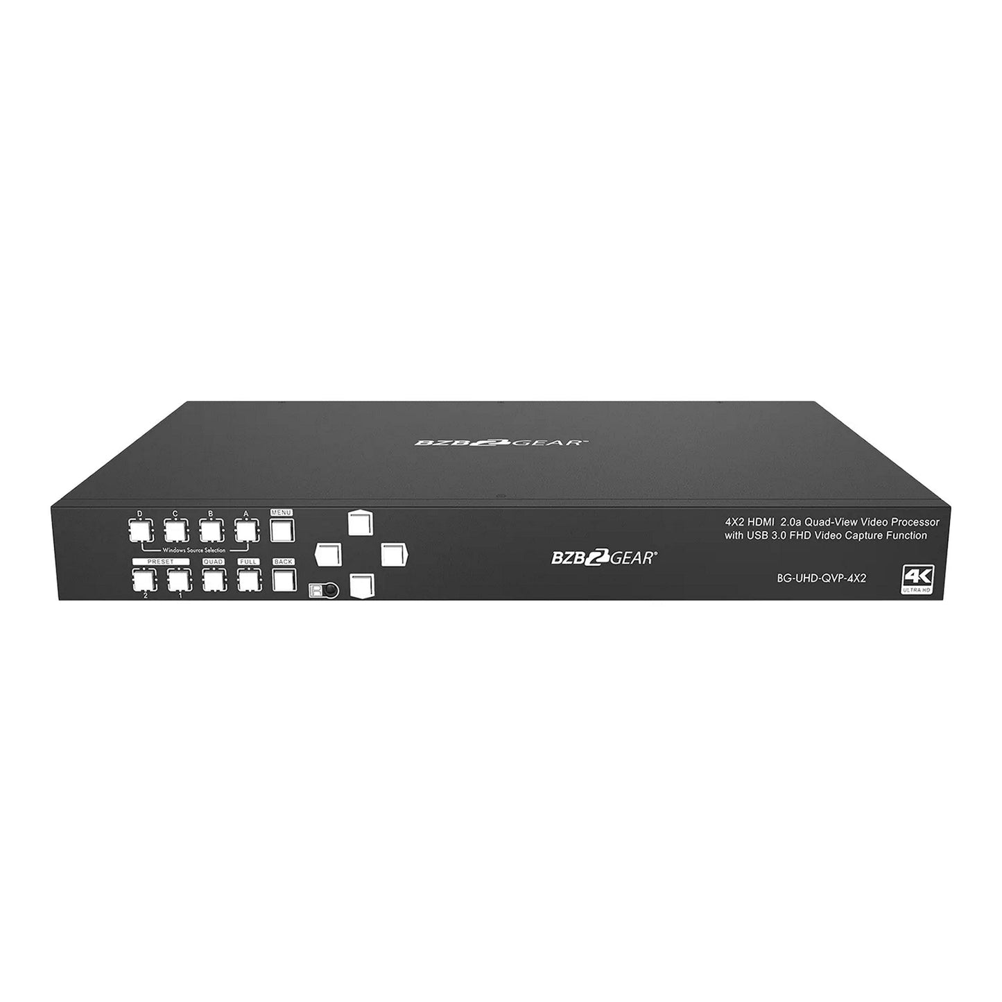  BZBGEAR BG-UHD-QVP-4X2 4K/UHD 4X2 Seamless Multiviewer/Presentation Switcher/Scaler(Bzbgear Bg Uhd Qvp 4x2 4k Uhd 4x2 Seamless Multiviewer Presentation Switcher Scaler)