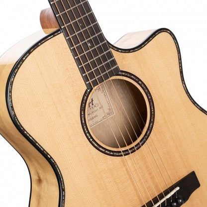  Cort GA-MY Bevel Acoustic-Electric Guitar, Myrtlewood, Natural(Cort Ga My Bevel Acoustic Electric Guitar Myrtlewood Natural)