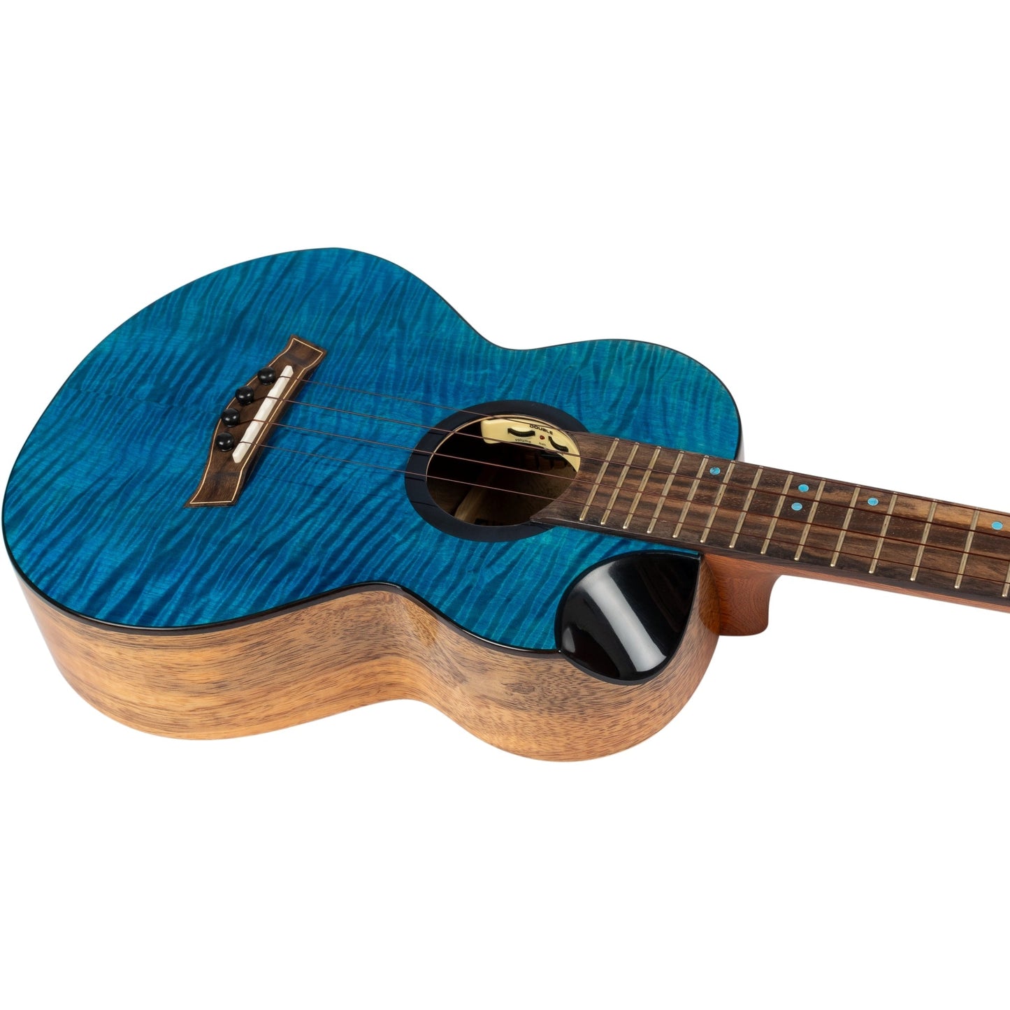  Flight Comet EQ-A Tenor Solid Flamed Maple Rosewood Ukulele, Blue(Flight Comet Eq A Tenor Solid Flamed Maple Rosewood Ukulele Blue)
