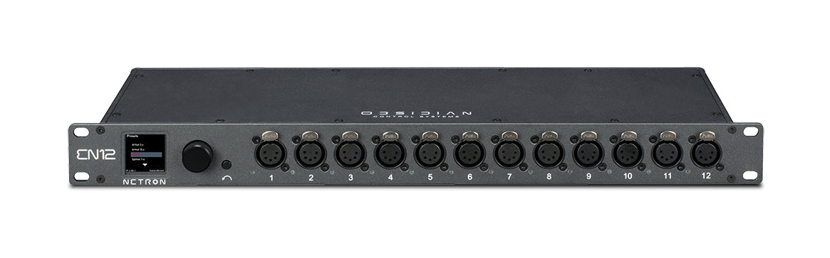  Obsidian Control EN12 12 X 5-Pin XLR Port Ethercon To DMX Node(Obsidian Control En12 12 X 5 Pin Xlr Port Ethercon To Dmx Node)