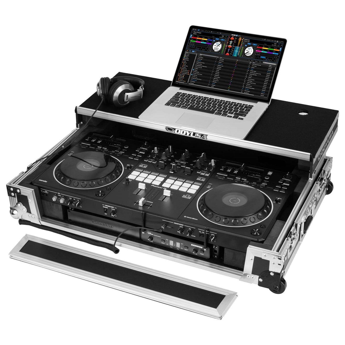  Odyssey DDJ-REV5 1U Flight Case With Glide Style Laptop Platform And Corner Wheels(Odyssey Ddj Rev5 1u Flight Case With Glide Style Laptop Platform And Corner Wheels)