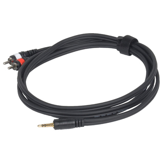  Odyssey 1/8-Inch Stereo Male To Dual RCA Male - Pro Link Cable, 6-Feet(Odyssey Osp106mry 1 8 Inch Stereo Male To Dual Rca Male Pro Link Cable 6 Feet)