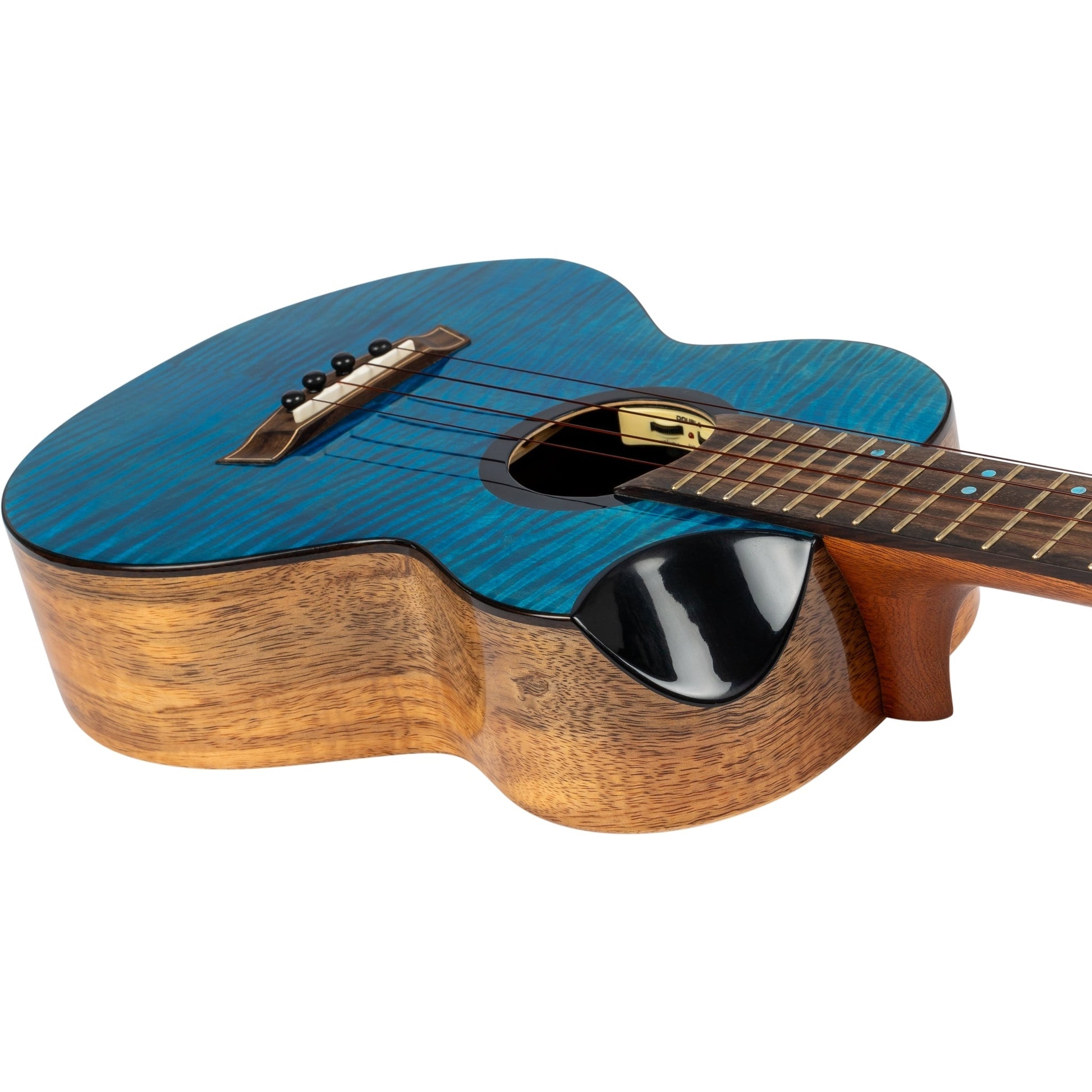  Flight Comet EQ-A Tenor Solid Flamed Maple Rosewood Ukulele, Blue(Flight Comet Eq A Tenor Solid Flamed Maple Rosewood Ukulele Blue)