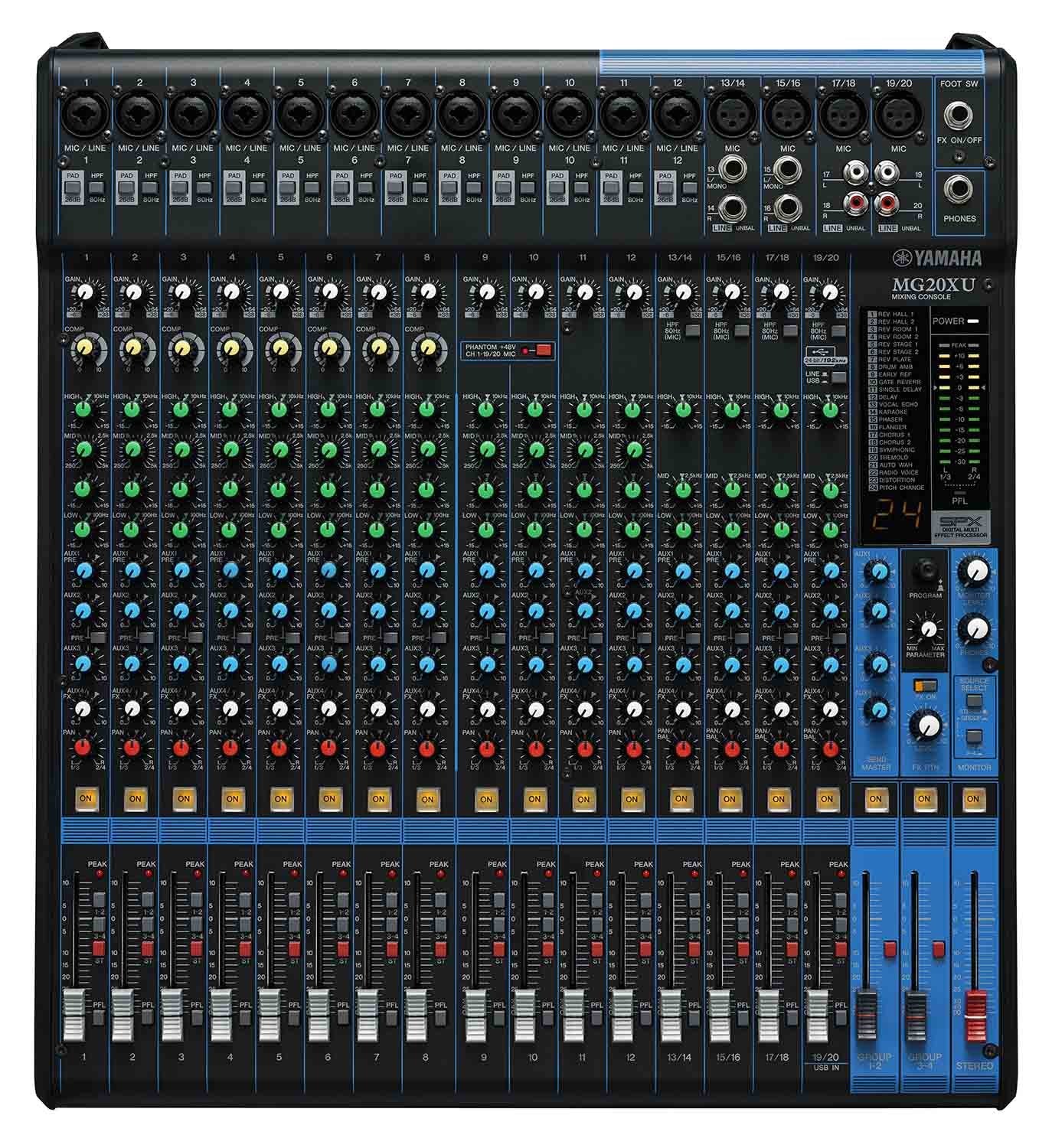 Yamaha MG20XU 20-Channel USB Mixer With Built-in SPX Digital Effects(Yamaha Mg20xu 20 Channel Usb Mixer With Built In Spx Digital Effects)