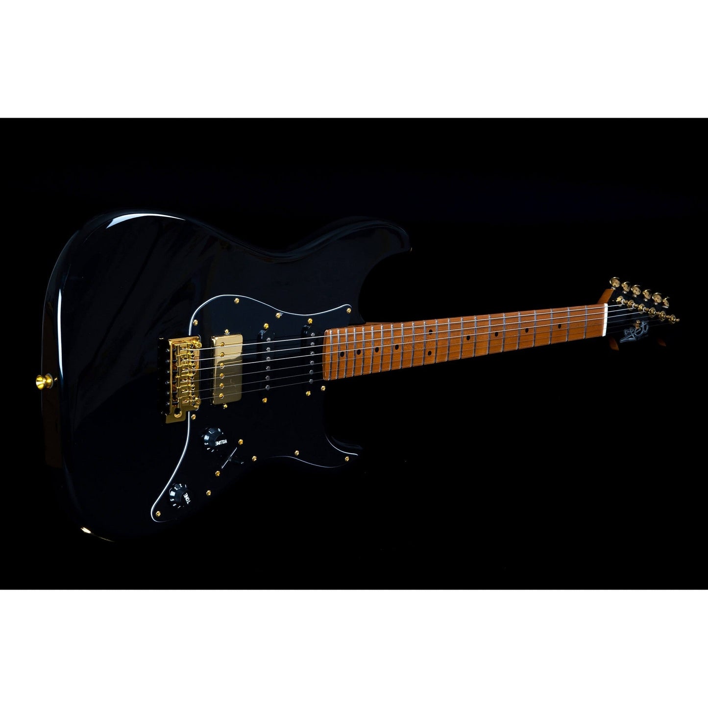  JET Guitars JS-400 BK G HSS Basswood Body Electric Guitar With Gold Hardware(Jet Guitars Js 400 Bk G Hss Basswood Body Electric Guitar With Gold Hardware)