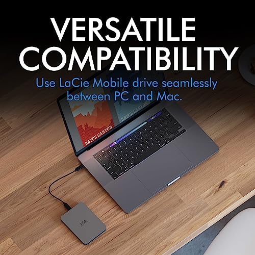  LaCie Mobile Drive Secure External HDD, 4TB(Lacie Stlr4000400 Mobile Drive Secure External Hdd 4tb)