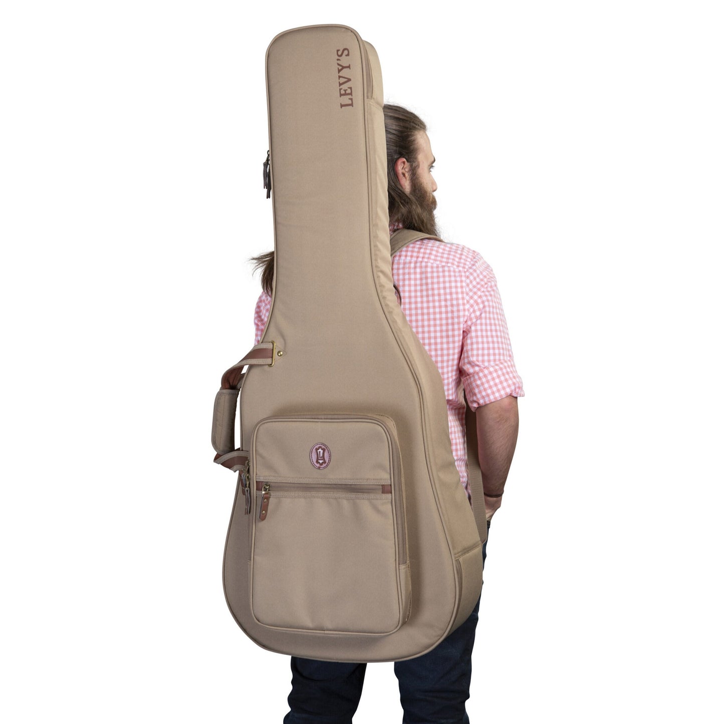  Levy's Deluxe Gig Bag For Dread Guitars, Tan(Levys Lvydreadgb200 Deluxe Gig Bag For Dread Guitars Tan)