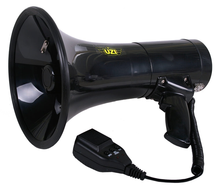  Uzi UZI-MP-50W Recordable 50 Watt Megaphone Black(Uzi Uzi Mp 50w Recordable 50 Watt Megaphone Black)