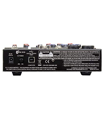  Peavey PV 6BT Compact 6 Channel Mixer With Bluetooth(Peavey Pv 6bt Compact 6 Channel Mixer With Bluetooth 1)