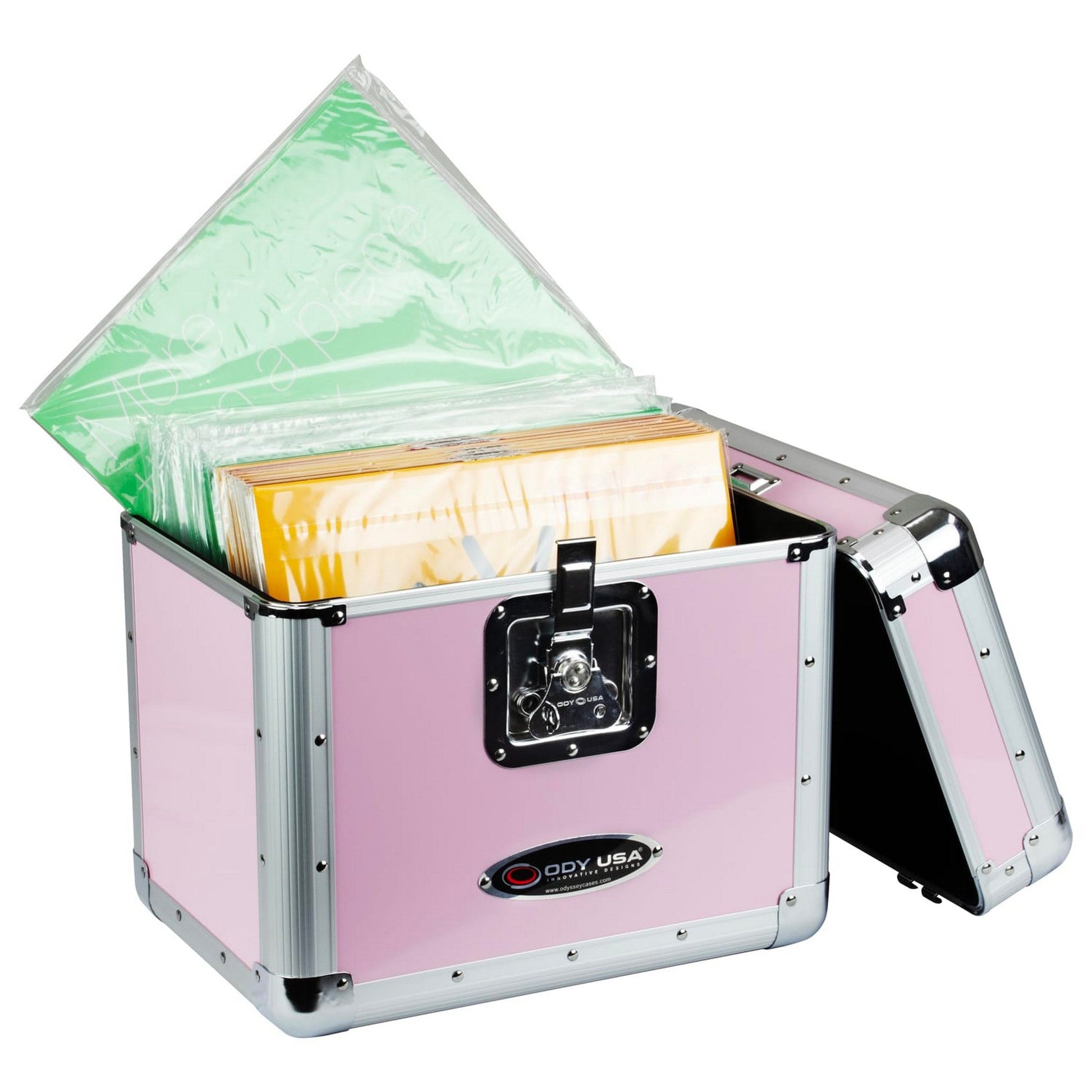  Odyssey KROM Series Pink Record/Utility Case For 70 12-Inch Vinyl Records And LPs(Odyssey Krom Series Pink Record Utility Case For 70 12 Inch Vinyl Records And Lps)