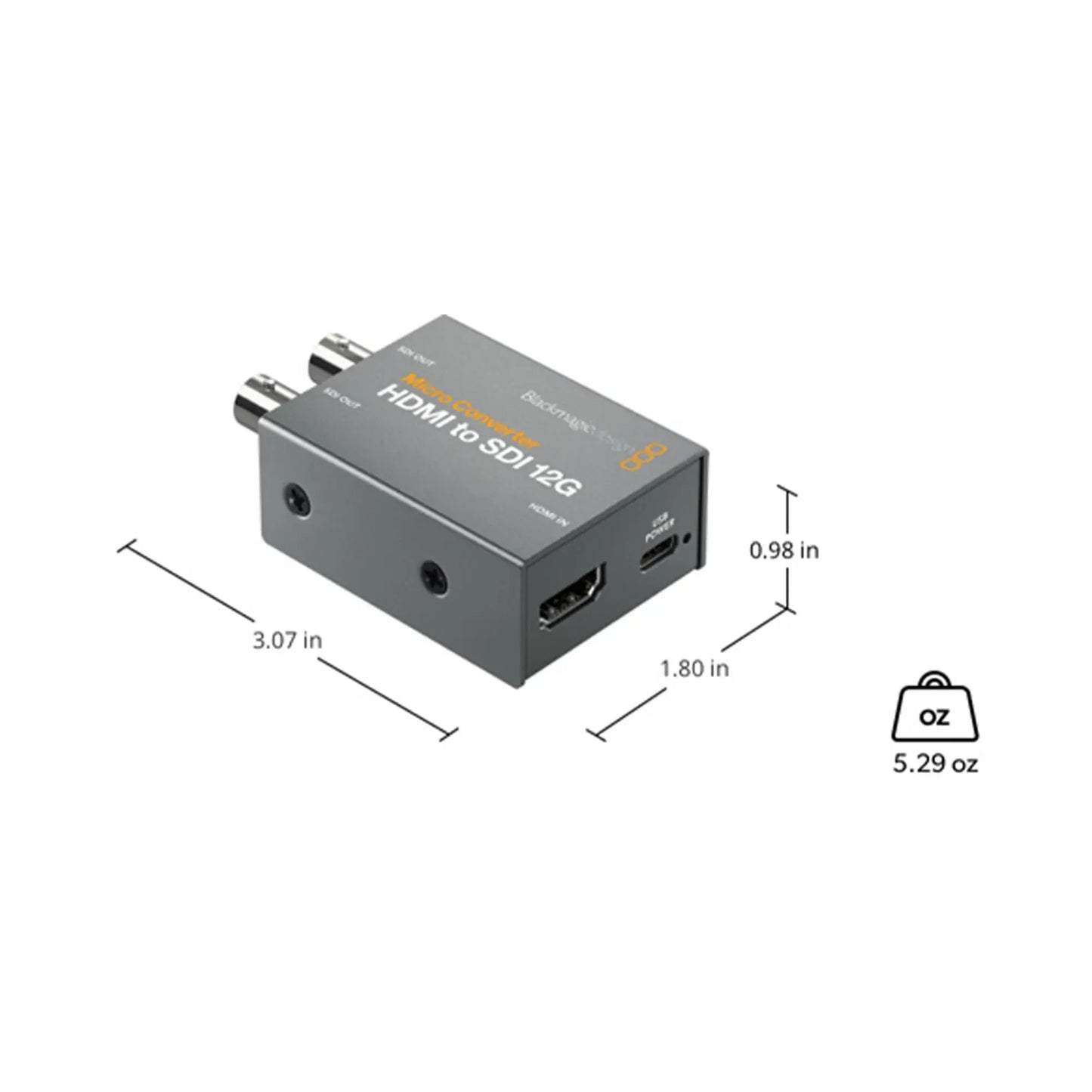  Blackmagic Design Micro Converter HDMI To SDI 12G(Blackmagic Design Micro Converter Hdmi To Sdi 12g)