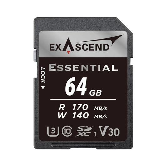  Exascend 64GB Essential SDXC, UHS-I, V30 Memory Card(Exascend 64gb Essential Sdxc Uhs I V30 Memory Card)