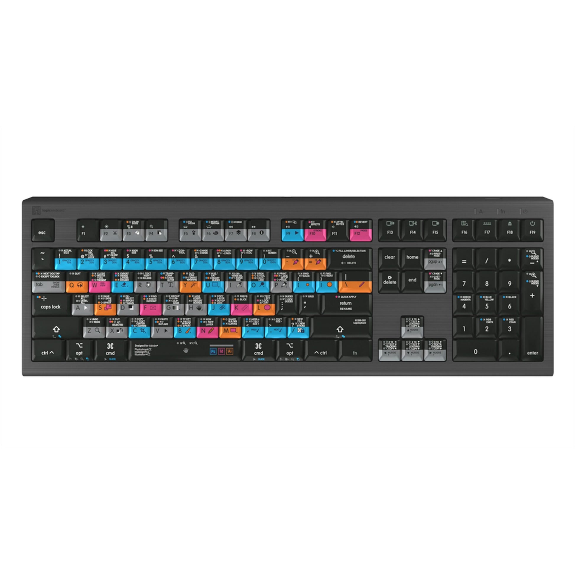  Logickeyboard Adobe Grap. Des. Ps+Id+Ai Mac ASTRA 2 Backlit Shortcut Keyboard(Logickeyboard Lkb Agda A2m Us Adobe Grap Des Psidai Mac Astra 2 Backlit Shortcut Keyboard)