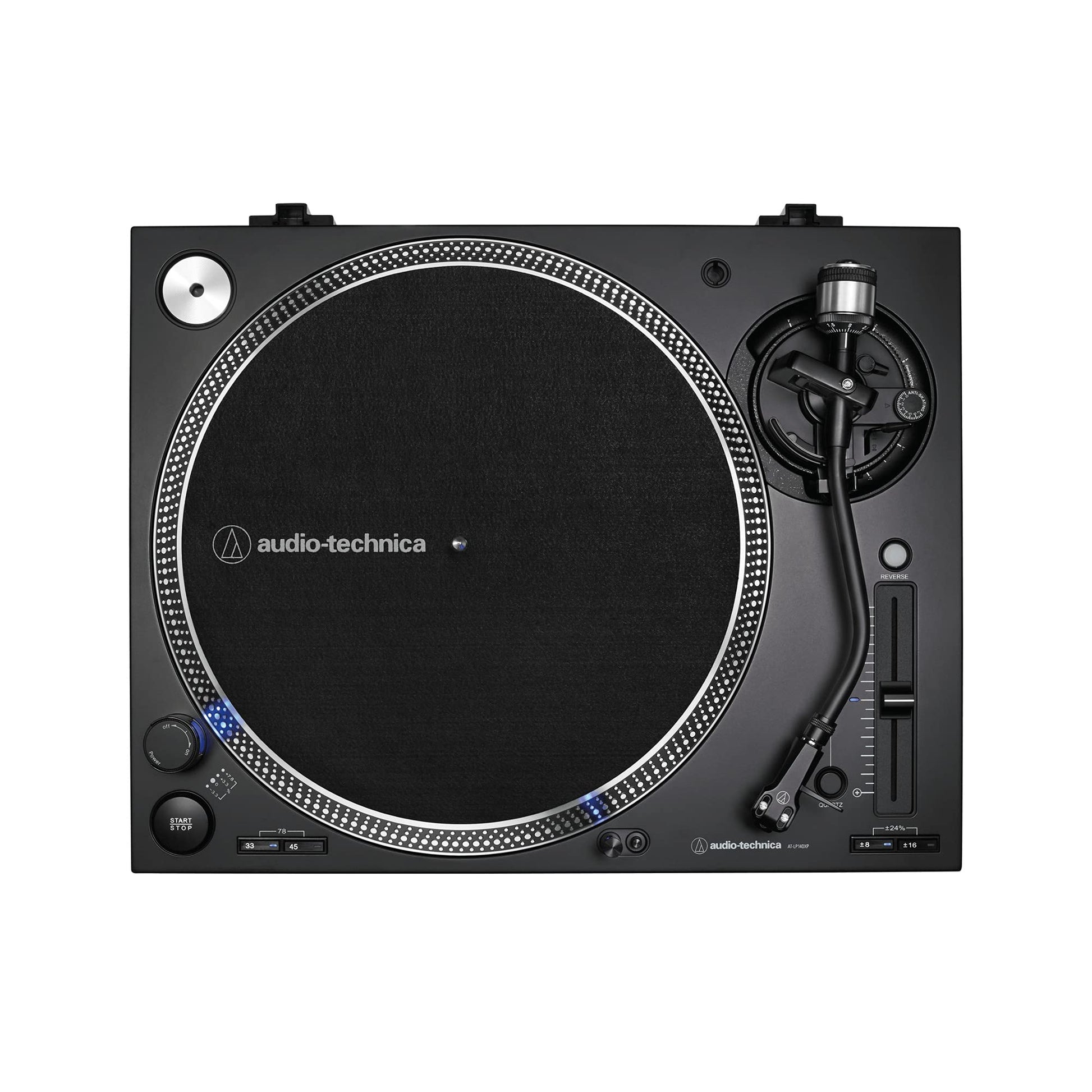  Audio-Technica AT-LP140XP-BK Professional Direct Drive Manual Turntable, Black(Audio Technica At Lp140xp Bk Professional Direct Drive Manual Turntable Black)