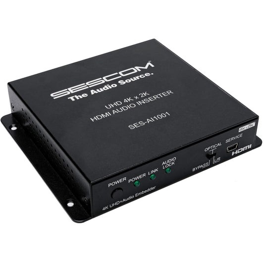  Sescom SES-AI1001 4K UHD HDMI 2.0 Audio Inserter(Sescom Ses Ai1001 4k Uhd Hdmi 2 0 Audio Inserter)