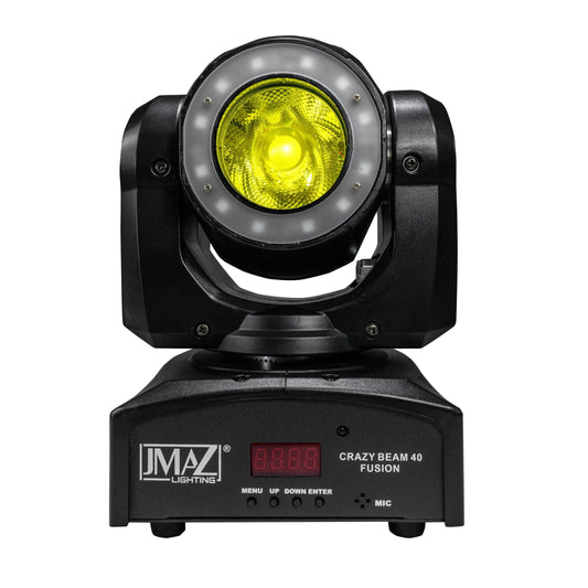  JMAZ CRAZY BEAM 40 FUSION Moving Head Beam With 12 Tri-Color RGB LED Ring(Jmaz Crazy Beam 40 Fusion Moving Head Beam With 12 Tri Color Rgb Led Ring)