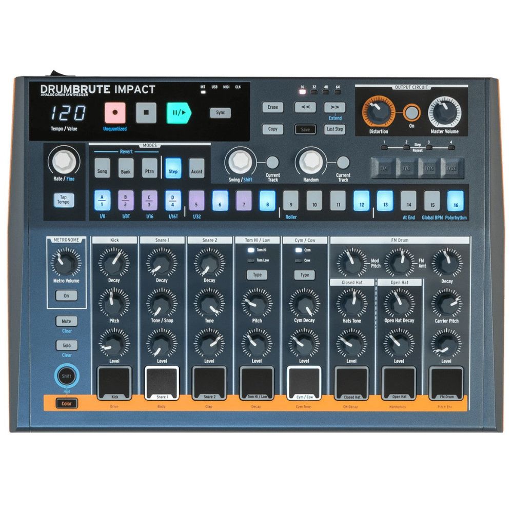  Arturia DrumBrute Impact Analog Drum Machine With 10 Retro Sounds(Arturia Drumbrute Impact Analog Drum Machine With 10 Retro Sounds)