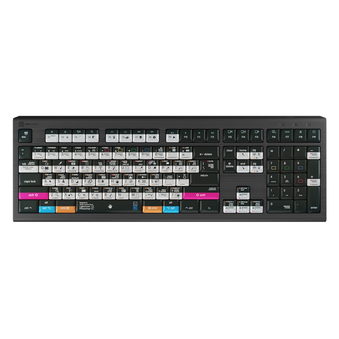  Logickeyboard Adobe Photographer PS/LR MAC Astra 2 Backlit Shortcut Keyboard(Logickeyboard Lkb Pslr A2m Us Adobe Photographer Ps Lr Mac Astra 2 Backlit Shortcut Keyboard)